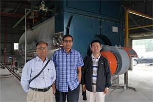 河南建材廠萬邦合力新材料10噸燃氣一體式冷凝鍋爐